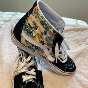 Vans, Hi-top Hawaiian print, Size 9